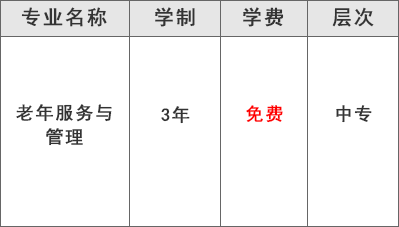 成都市龙泉驿区卫生学校（老年服务与管理专业）学费